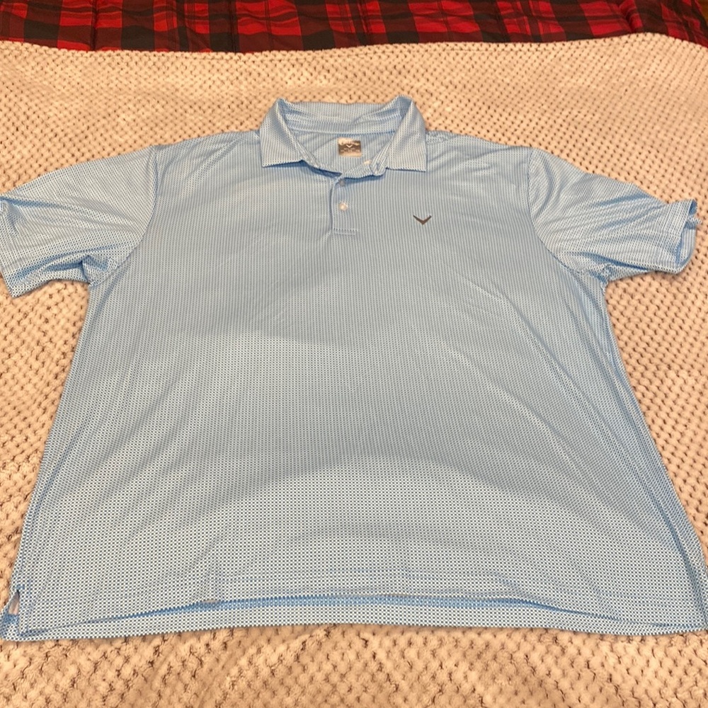 Callaway performance polo blue checkered color design